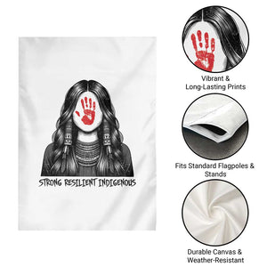 MMIW Strong Resilient Indigenous Garden Flag Stand With Native Women Support TS12 Print Your Wear