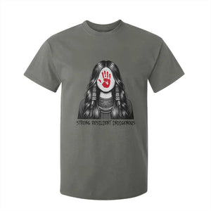 MMIW Strong Resilient Indigenous T Shirt For Kid Stand With Native Women Support TS12 Military Green Print Your Wear