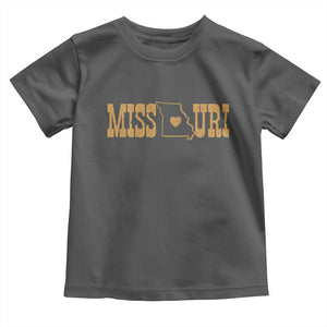 Vintage Missouri State Map Toddler T Shirt Midwest Pride Gift TS12 Dark Heather Print Your Wear