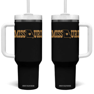 Vintage Missouri State Map Tumbler With Handle Midwest Pride Gift TS12 One Size: 40 oz Black Print Your Wear