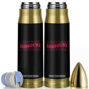 Retro Missouri State Pride Bullet Tumbler Groovy Wavy Typography TS12 Black Print Your Wear