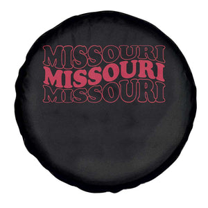 Retro Missouri State Pride Spare Tire Cover Groovy Wavy Typography TS12 Print Your Wear