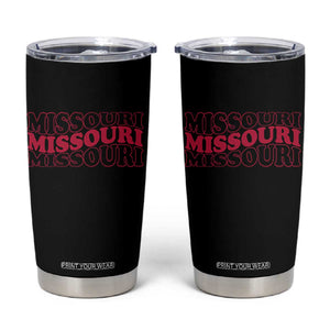 Retro Missouri State Pride Tumbler Cup Groovy Wavy Typography TS12 Black Print Your Wear