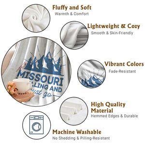 Missouri Traveling Lover Throw Blanket Missouri Is Calling And I Must Go TS12 Print Your Wear