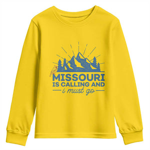 Missouri Traveling Lover Youth Sweatshirt Missouri Is Calling And I Must Go TS12 Daisy Print Your Wear