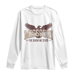 Vintage Missouri Eagle Long Sleeve Shirt Missouri The Show Me State Retro Distressed TS12 White Print Your Wear