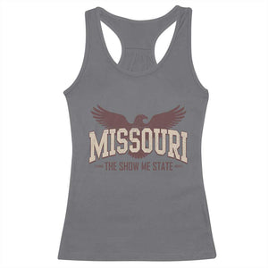Vintage Missouri Eagle Racerback Tank Top Missouri The Show Me State Retro Distressed TS12 Charcoal Print Your Wear