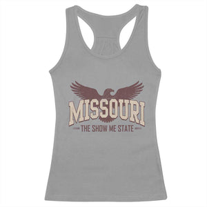 Vintage Missouri Eagle Racerback Tank Top Missouri The Show Me State Retro Distressed TS12 Sport Gray Print Your Wear