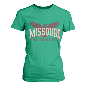 Vintage Missouri Eagle T Shirt For Women Missouri The Show Me State Retro Distressed TS12 Irish Green Print Your Wear