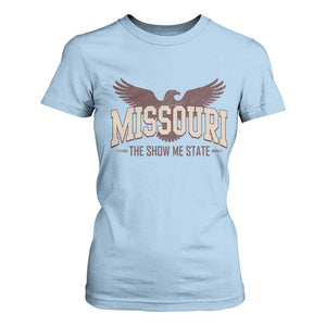 Vintage Missouri Eagle T Shirt For Women Missouri The Show Me State Retro Distressed TS12 Light Blue Print Your Wear