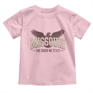 Vintage Missouri Eagle Toddler T Shirt Missouri The Show Me State Retro Distressed TS12 Light Pink Print Your Wear