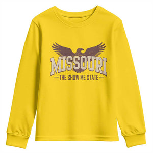 Vintage Missouri Eagle Youth Sweatshirt Missouri The Show Me State Retro Distressed TS12 Daisy Print Your Wear