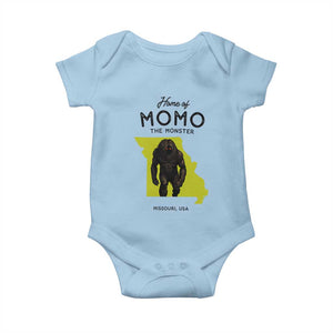Louisiana Missouri Cryptid Lover Baby Onesie Home Of Momo The Monster TS12 Light Blue Print Your Wear