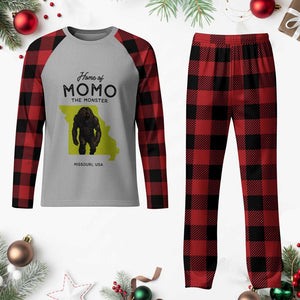 Louisiana Missouri Cryptid Lover Plaid Pajama Set Home Of Momo The Monster TS12 Buffalo Plaid Print Your Wear