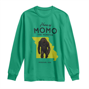 Louisiana Missouri Cryptid Lover Long Sleeve Shirt Home Of Momo The Monster TS12 Irish Green Print Your Wear