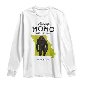 Louisiana Missouri Cryptid Lover Long Sleeve Shirt Home Of Momo The Monster TS12 White Print Your Wear
