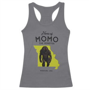 Louisiana Missouri Cryptid Lover Racerback Tank Top Home Of Momo The Monster TS12 Charcoal Print Your Wear