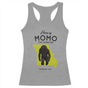 Louisiana Missouri Cryptid Lover Racerback Tank Top Home Of Momo The Monster TS12 Sport Gray Print Your Wear