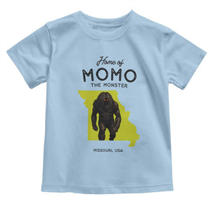 Louisiana Missouri Cryptid Lover Toddler T Shirt Home Of Momo The Monster TS12 Light Blue Print Your Wear