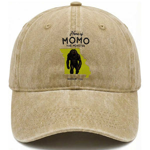 Louisiana Missouri Cryptid Lover Washed Cotton Baseball Cap Home Of Momo The Monster TS12 Print Your Wear