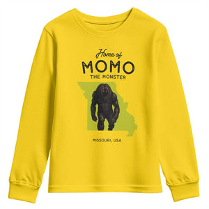 Louisiana Missouri Cryptid Lover Youth Sweatshirt Home Of Momo The Monster TS12 Daisy Print Your Wear