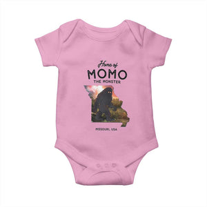 Momo The Monster Folklore Baby Onesie Louisiana Missouri Cryptid Lover Gift TS12 Light Pink Print Your Wear