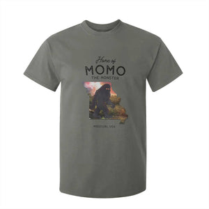 Momo The Monster Folklore T Shirt For Kid Louisiana Missouri Cryptid Lover Gift TS12 Military Green Print Your Wear