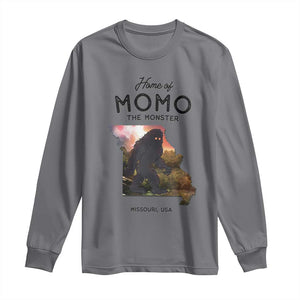 Momo The Monster Folklore Long Sleeve Shirt Louisiana Missouri Cryptid Lover Gift TS12 Charcoal Print Your Wear