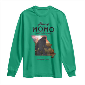 Momo The Monster Folklore Long Sleeve Shirt Louisiana Missouri Cryptid Lover Gift TS12 Irish Green Print Your Wear