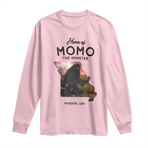Momo The Monster Folklore Long Sleeve Shirt Louisiana Missouri Cryptid Lover Gift TS12 Light Pink Print Your Wear