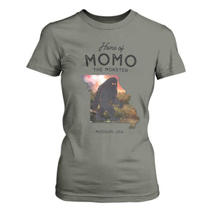Momo The Monster Folklore T Shirt For Women Louisiana Missouri Cryptid Lover Gift TS12 Military Green Print Your Wear