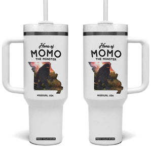 Momo The Monster Folklore Tumbler With Handle Louisiana Missouri Cryptid Lover Gift TS12 One Size: 40 oz White Print Your Wear