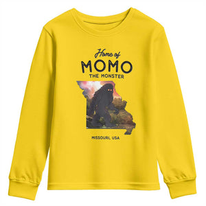 Momo The Monster Folklore Youth Sweatshirt Louisiana Missouri Cryptid Lover Gift TS12 Daisy Print Your Wear