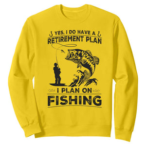 I Do Have Retirement Plan I Plan On Fishing Sweatshirt Retired Men TS12 Daisy Print Your Wear