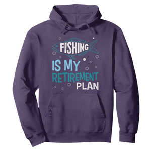 Fishing Is My Retirement Plan Hoodie Perfect For Retirees And Fishing Lovers TS12 Purple Print Your Wear