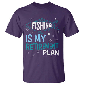 Fishing Is My Retirement Plan T Shirt Perfect For Retirees And Fishing Lovers TS12 Purple Print Your Wear