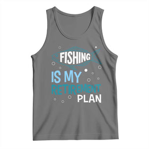 Fishing Is My Retirement Plan Tank Top Perfect For Retirees And Fishing Lovers TS12 Black Heather Print Your Wear