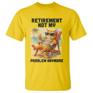 Funny Retirement Cat T Shirt Retired Not My Problem Anymore Chill Beach Vibes TS12 Daisy Print Your Wear