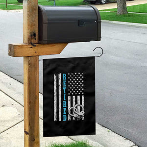 Funny Retired Police Officer Garden Flag Patriotic Flag With Handcuffs TS12 Print Your Wear