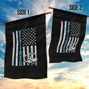 Funny Retired Police Officer Garden Flag Patriotic Flag With Handcuffs TS12 Print Your Wear