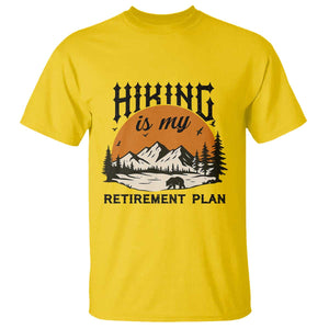 Hiking Is My Retirement Plan T Shirt Outdoor Vintage Mountain Scene TS12 Daisy Print Your Wear