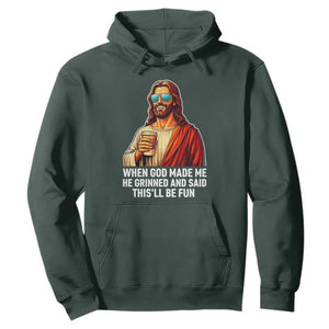 Funny Religious Jesus Hoodie Wait Im Goated TS12 Dark Forest Green Print Your Wear