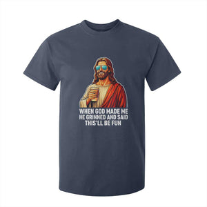 Funny Religious Jesus T Shirt For Kid Wait Im Goated TS12 Navy Print Your Wear