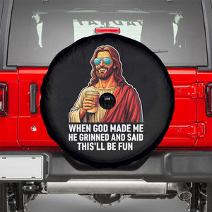 Funny Religious Jesus Spare Tire Cover Wait Im Goated TS12 Black Print Your Wear