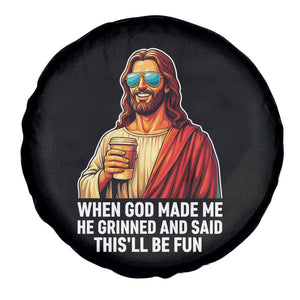 Funny Religious Jesus Spare Tire Cover Wait Im Goated TS12 Print Your Wear