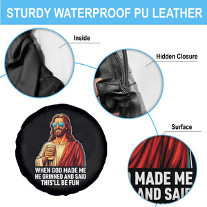 Funny Religious Jesus Spare Tire Cover Wait Im Goated TS12 Print Your Wear