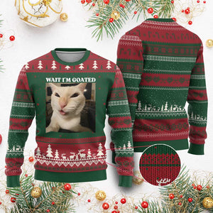 Funny Cat Meme Lover Ugly Christmas Sweater TS12 Red Green Print Your Wear