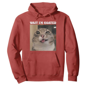 Funny Silly Cat Meme Hoodie Wait Im Goated TS12 Red Print Your Wear