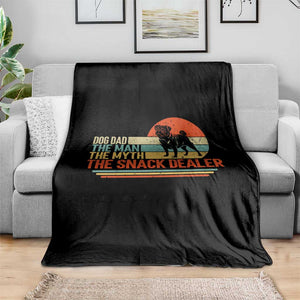 Vintage Dog Dad Throw Blanket The Man The Myth The Snack Dealer TS12 Print Your Wear