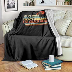 Vintage Dog Dad Throw Blanket The Man The Myth The Snack Dealer TS12 Print Your Wear